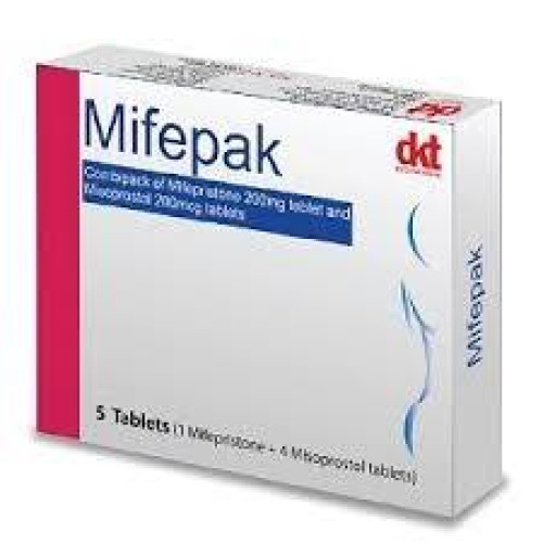 MIFEPAK COMBIPACK  OF MIFEPRISTONE 200mg AND MISOPROSTOL 200mcg TABLETS